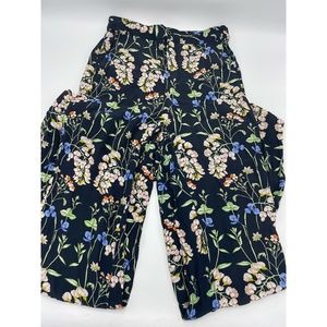 ZARA Floral Wide Legs Flare Pants Size S